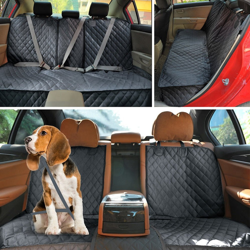 Dog Carrier Dog Car Seat Cover Waterproof Car Rear Back Mat Pet Travel Cat Dogs Cushion Protector With Middle Seat Armrest-3